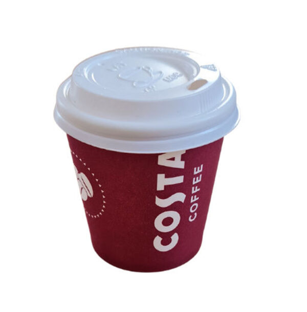 Costa Coffee 4 oz Ripple Cup with Sip Thro Lid (Pack of 20)